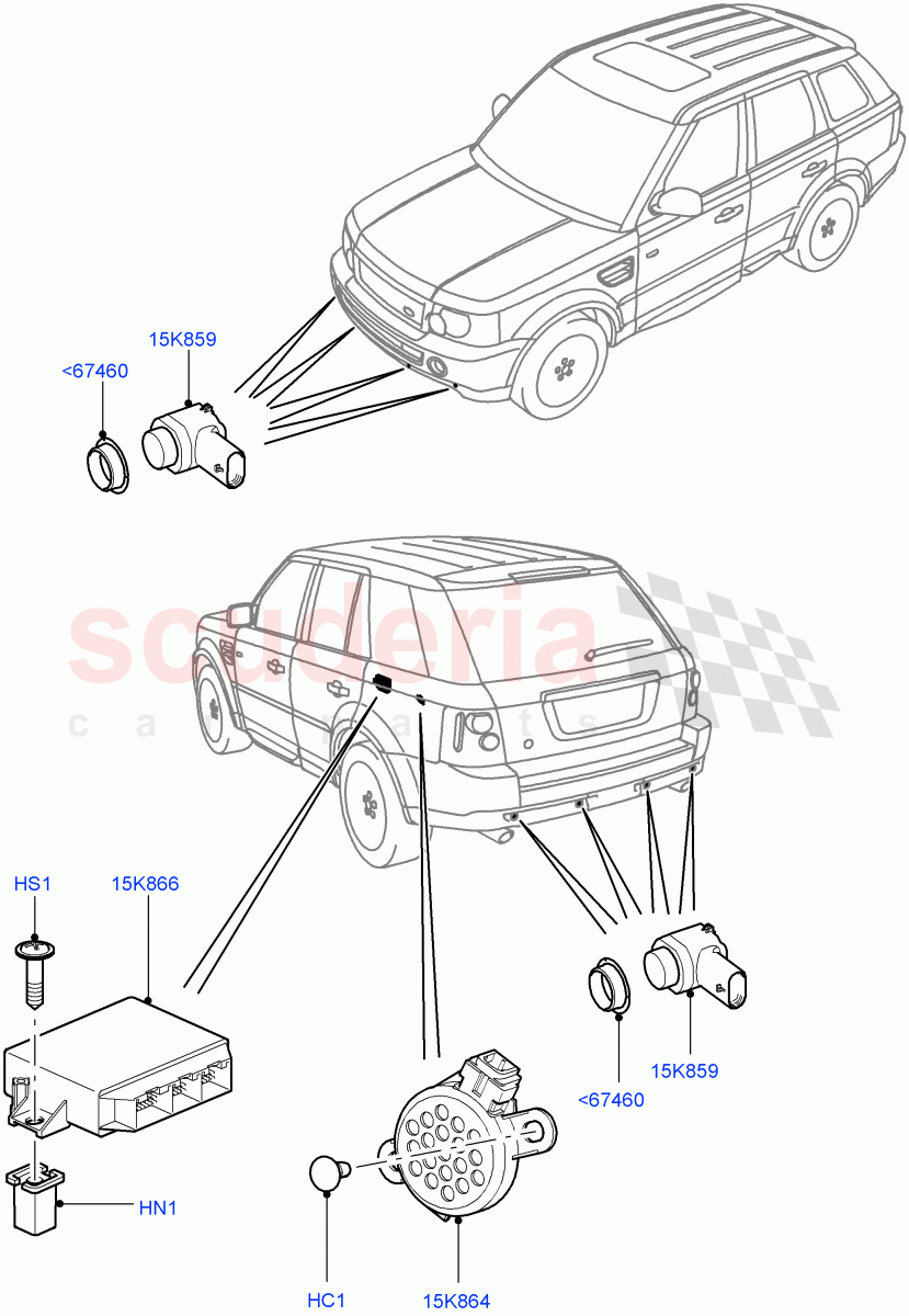 Parking Distance Control ((V) FROMAA000001) of Land Rover Land Rover Range Rover Sport (2010-2013) [5.0 OHC SGDI SC V8 Petrol]