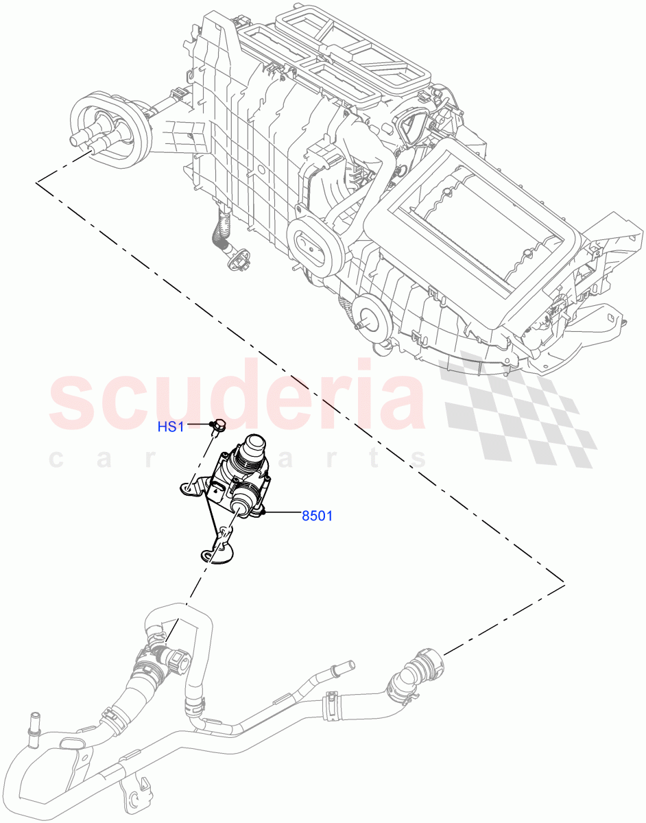 Auxiliary Circulation Coolant Pump(3.0L AJ20P6 Petrol High)((V)FROMMA000001) of Land Rover Land Rover Range Rover Velar (2017+) [3.0 Diesel 24V DOHC TC]