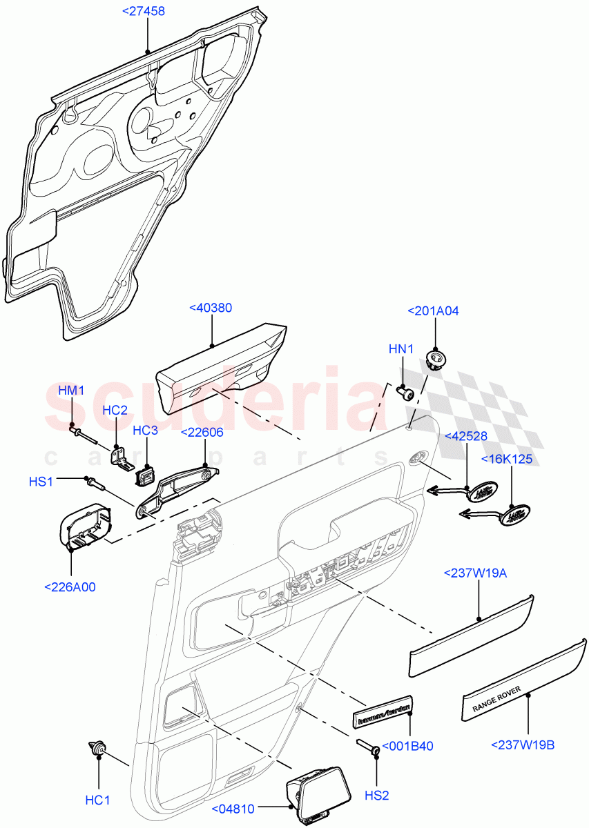 Rear Door Trim Installation ((V) FROMAA000001) of Land Rover Land Rover Range Rover (2010-2012) [4.4 DOHC Diesel V8 DITC]