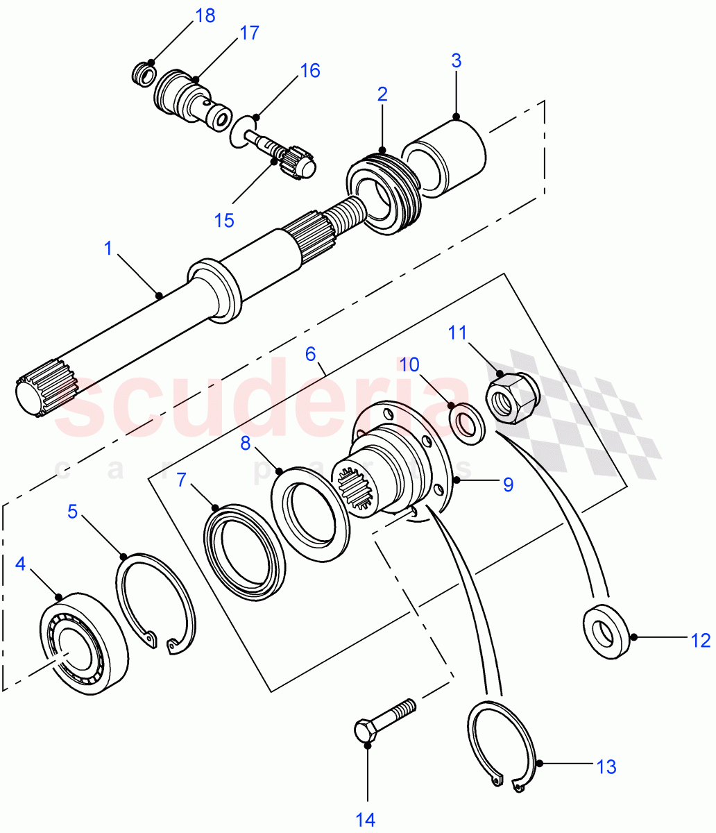 Rear Flange((V)FROM7A000001) of Land Rover Land Rover Defender (2007-2016)