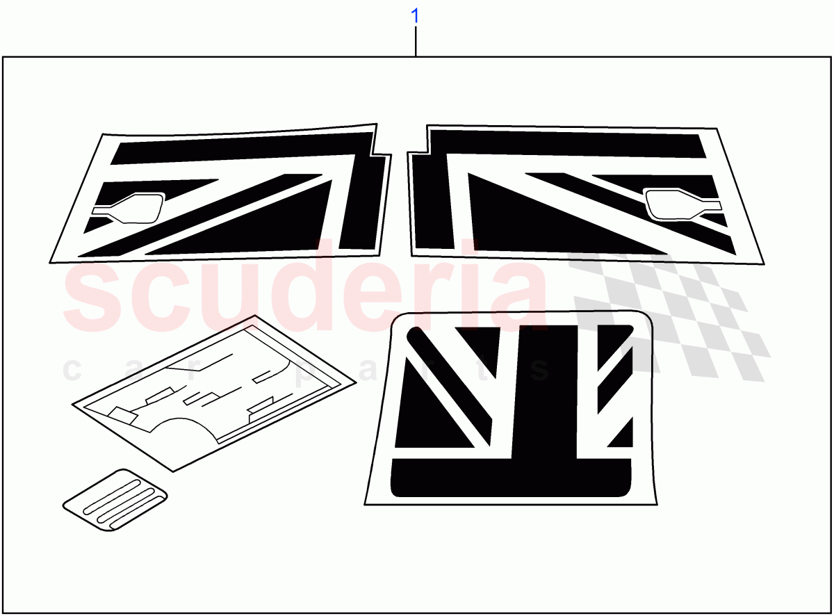 Decals ((V) FROMDA000001) of Land Rover Land Rover Defender (2007-2016)