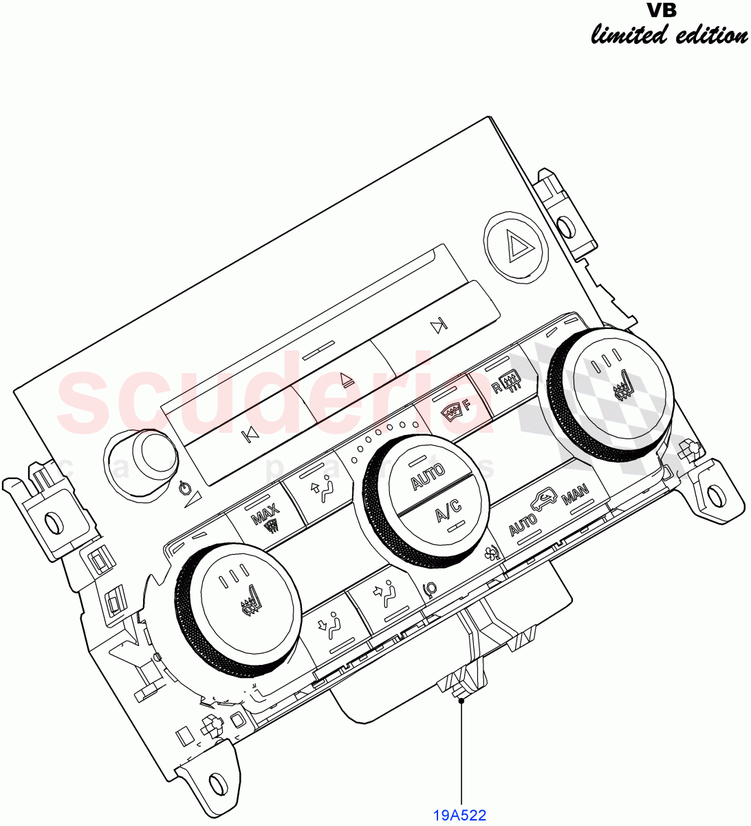 Heater & Air Conditioning Controls(Victoria Beckham Limited Edition,Halewood (UK)) of Land Rover Land Rover Range Rover Evoque (2012-2018) [2.0 Turbo Diesel]