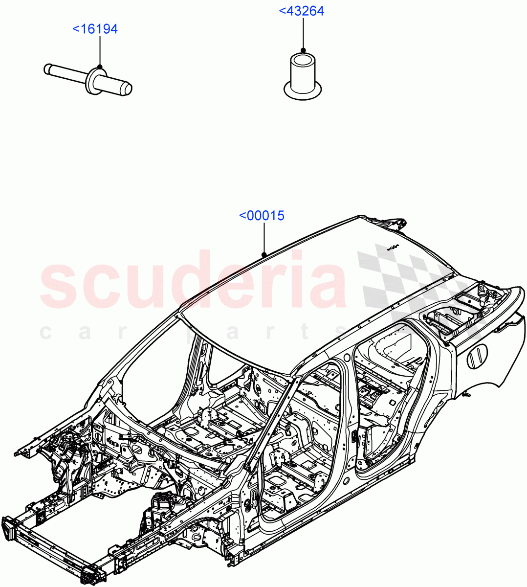 Bodyshell of Land Rover Land Rover Range Rover Velar (2017+) [3.0 Diesel 24V DOHC TC]