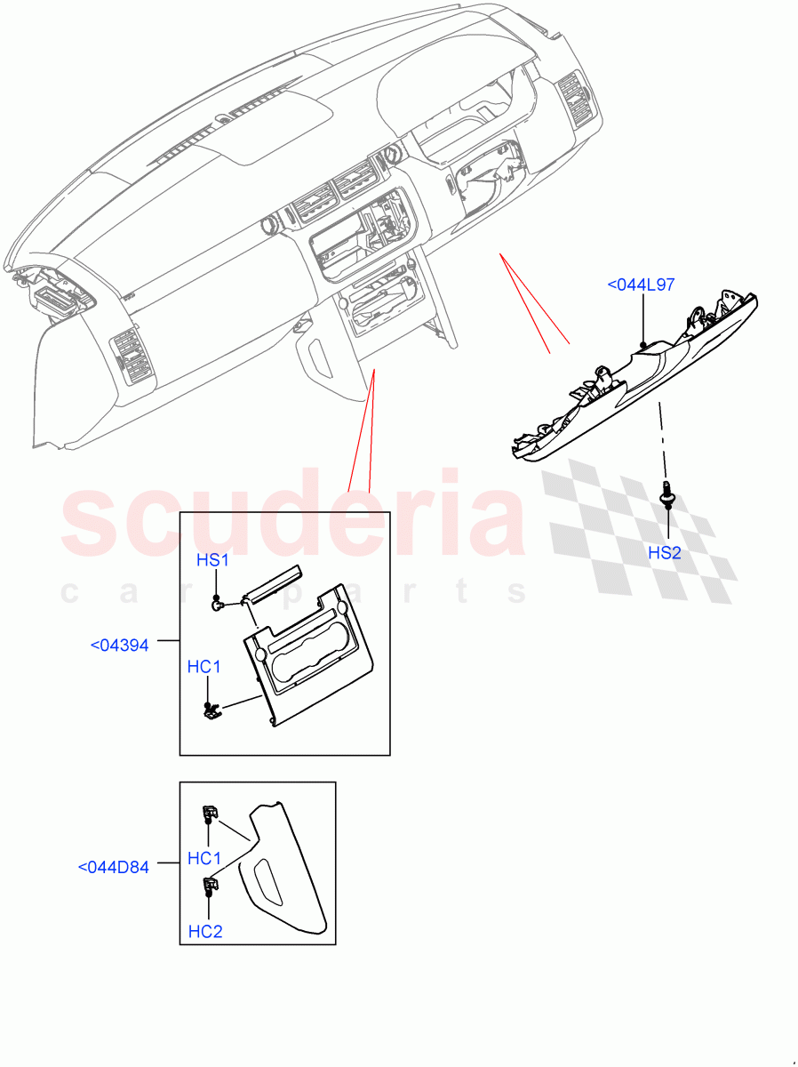 Instrument Panel(Lower, External) of Land Rover Land Rover Range Rover (2012-2021) [5.0 OHC SGDI NA V8 Petrol]