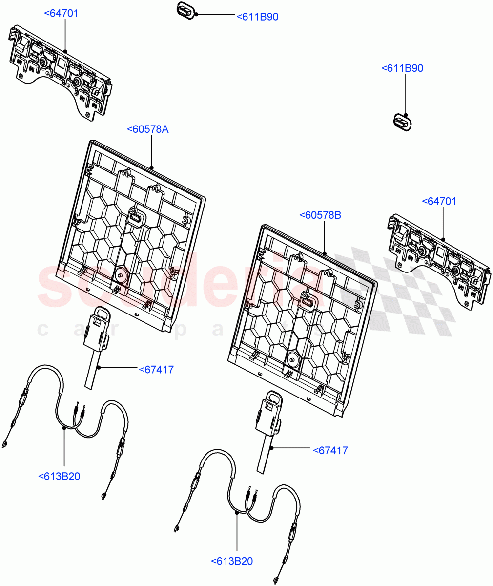 Rear Seat Back(Itatiaia (Brazil),Third Row Dual Individual Seat)((V)FROMGT000001) of Land Rover Land Rover Discovery Sport (2015+) [2.0 Turbo Petrol GTDI]