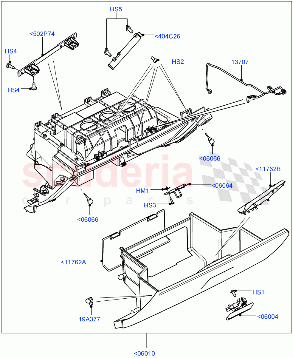 Glove Box(Halewood (UK)) of Land Rover Land Rover Range Rover Evoque (2012-2018) [2.0 Turbo Petrol AJ200P]