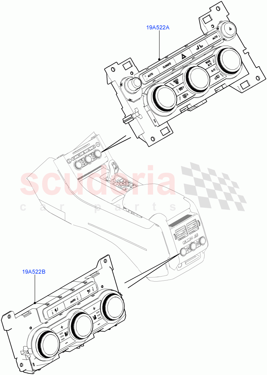 Heater & Air Conditioning Controls((V)TOHA999999) of Land Rover Land Rover Range Rover Sport (2014+) [2.0 Turbo Diesel]