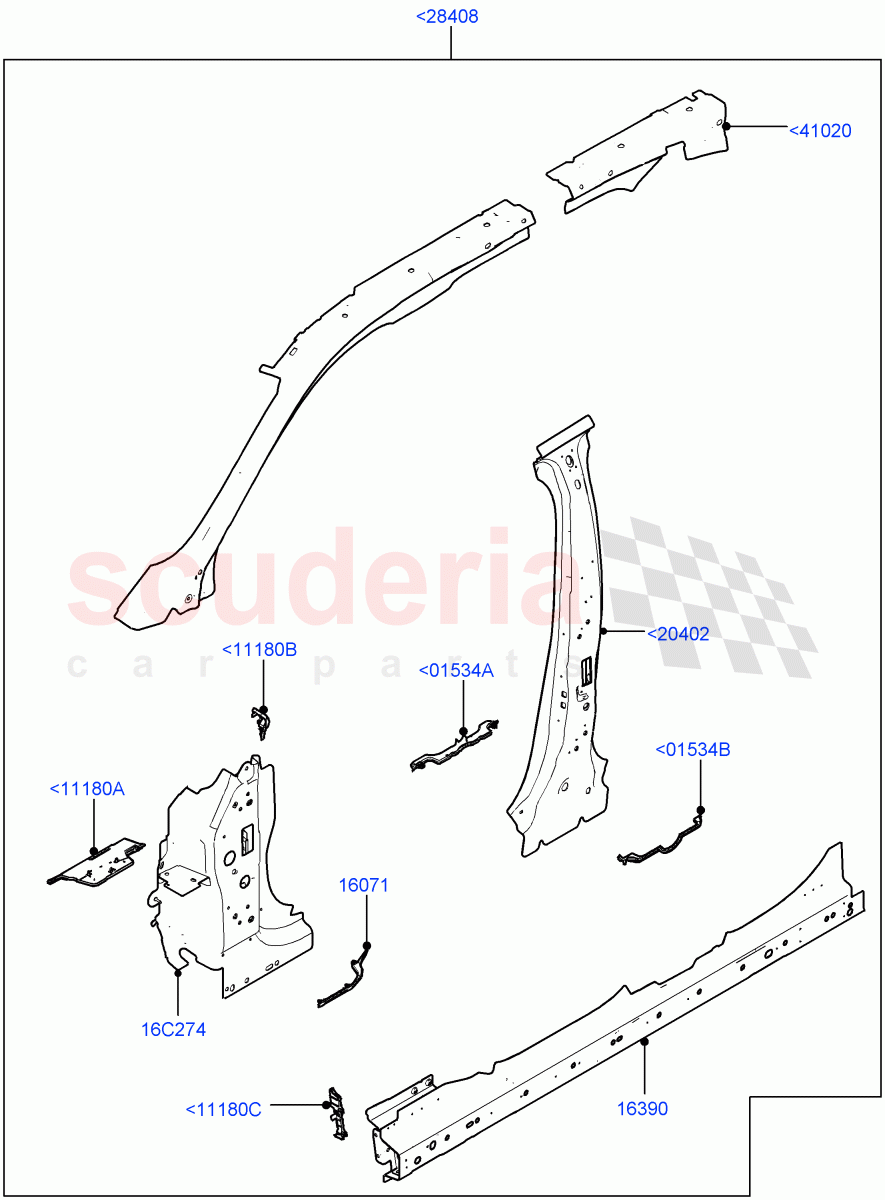 Side Panels - Inner(Middle - Front) of Land Rover Land Rover Range Rover Velar (2017+) [2.0 Turbo Diesel]