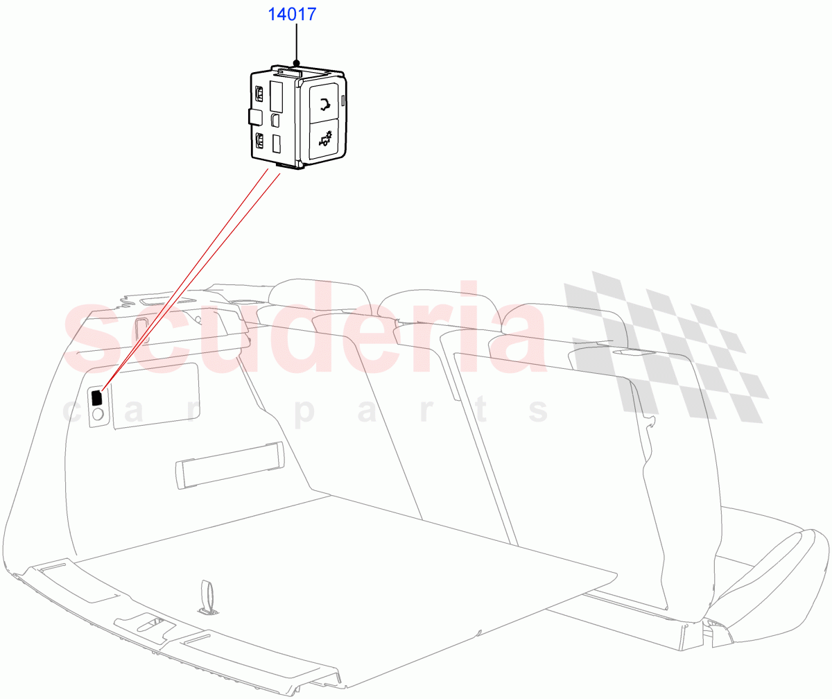 Switches(Luggage Compartment)(Halewood (UK),Tow Hitch Elec Deployable Swan Neck) of Land Rover Land Rover Range Rover Evoque (2019+) [2.0 Turbo Petrol AJ200P]