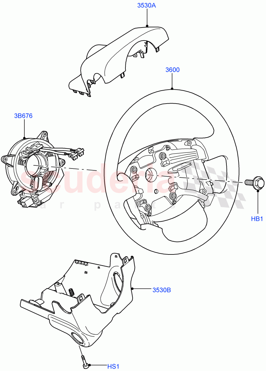 Steering Wheel((V)FROMAA000001) of Land Rover Land Rover Discovery 4 (2010-2016) [5.0 OHC SGDI NA V8 Petrol]