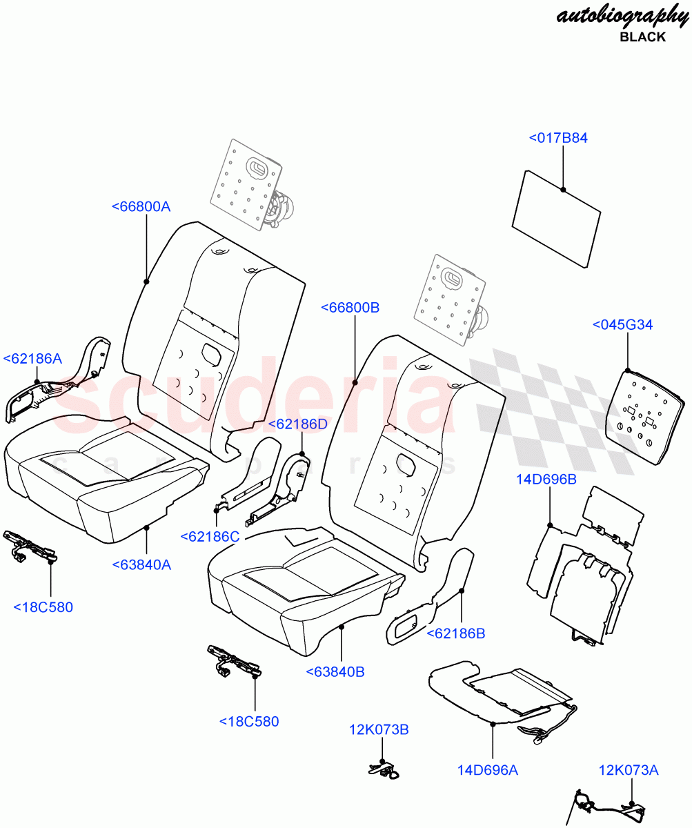 Rear Seat Pads/Valances & Heating(Autobiography Black / SV Autobiography)(2S AL Leather Diamond,With 40/40 Split Individual Rr Seat,Perforated Soft Grain Leather,40/20/40 Super Slouch Rear Seat,Limited Edition Lux Leather,With 2 Rear Small Individual Seats)((V)FROMEA000001) of Land Rover Land Rover Range Rover (2012-2021) [2.0 Turbo Petrol GTDI]