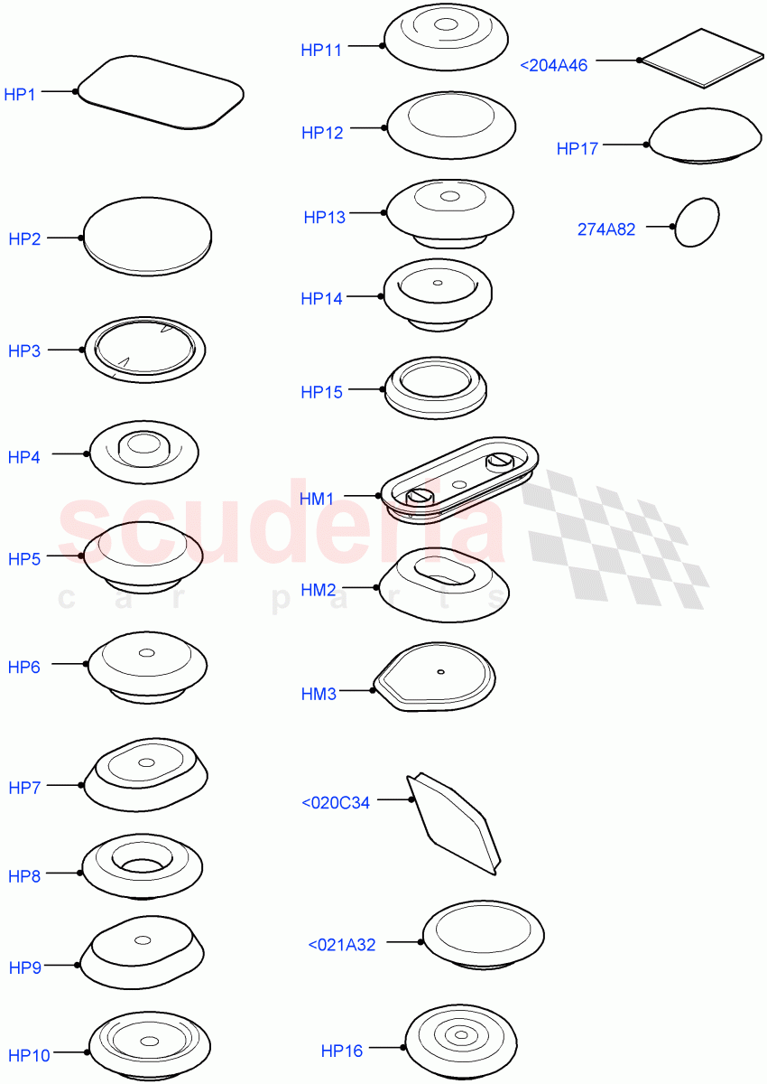 Plugs - Body(Halewood (UK)) of Land Rover Land Rover Range Rover Evoque (2012-2018) [2.0 Turbo Petrol GTDI]