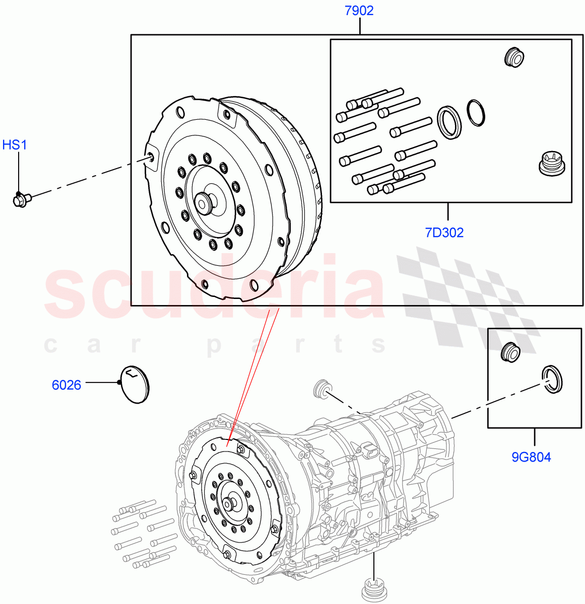 Converter(3.0 V6 D Gen2 Twin Turbo,8 Speed Auto Trans ZF 8HP70 4WD,4.4L DOHC DITC V8 Diesel,3.0 V6 Diesel)((V)FROMBA000001) of Land Rover Land Rover Range Rover (2010-2012) [3.6 V8 32V DOHC EFI Diesel]