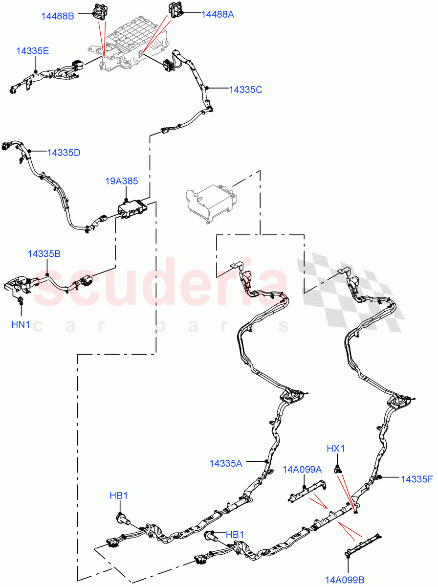Hybrid Electrical Modules (MHEV Charging Cables and Fixings) (Electric Engine Battery-MHEV) of Land Rover Land Rover Range Rover (2012-2021) [2.0 Turbo Petrol AJ200P]