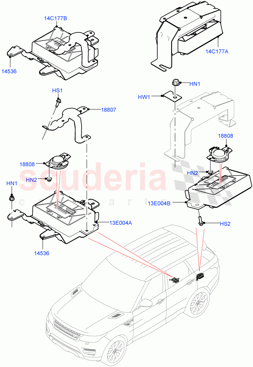 Vehicle Modules And Sensors(Tow Hitch Elec Deployable Swan Neck)((V)FROMHA000001) of Land Rover Land Rover Range Rover Sport (2014+) [2.0 Turbo Diesel]