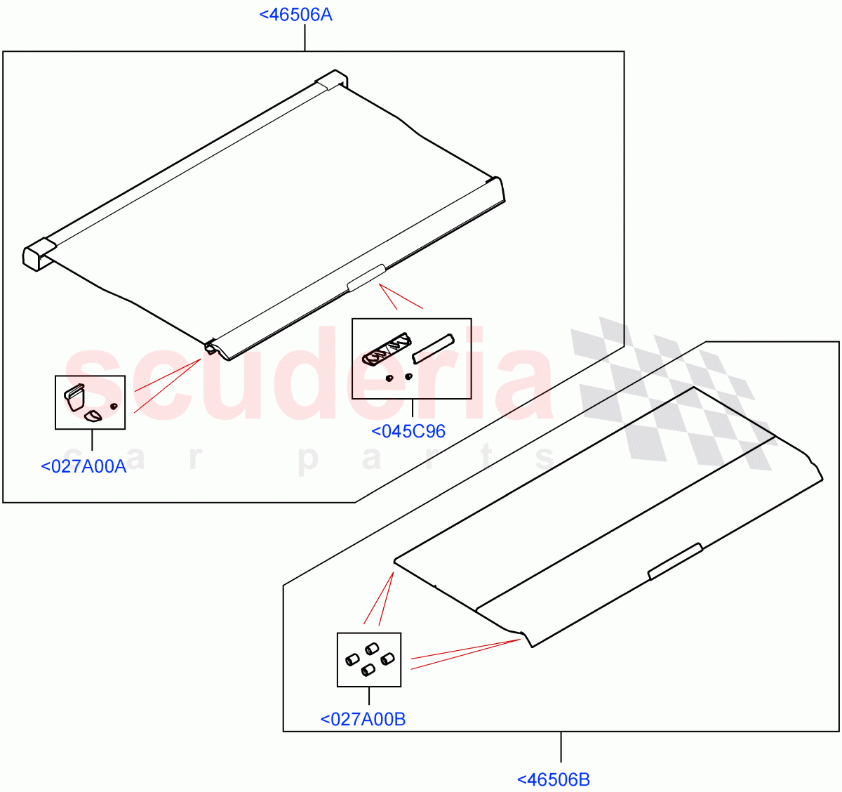 Load Compartment Trim(Upper, Package Tray) of Land Rover Land Rover Range Rover (2022+) [4.4 V8 Turbo Petrol NC10]