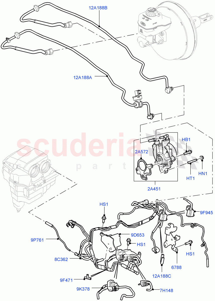 Vacuum Control And Air Injection(3.0 V6 Diesel,LHD)((V)FROMAA000001) of Land Rover Land Rover Range Rover Sport (2010-2013) [3.0 Diesel 24V DOHC TC]