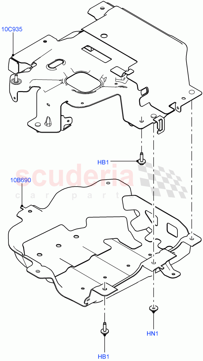 Hybrid Electrical Modules (Charger Cradle) (2.0L AJ200P Hi PHEV, 8HP Gen3 Hybrid Trans) ((V) FROMJA000001) of Land Rover Land Rover Range Rover (2012-2021) [4.4 DOHC Diesel V8 DITC]