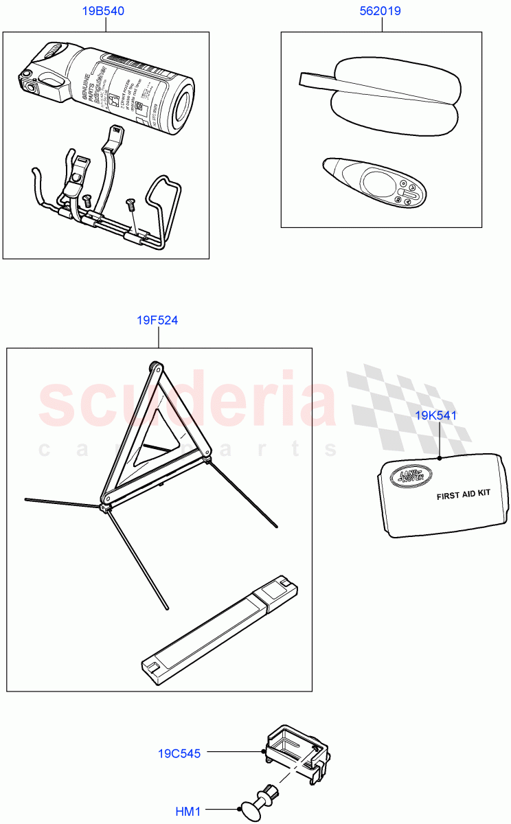 Emergency And Safety Equipment(Internal Components)((V)FROMAA000001) of Land Rover Land Rover Range Rover (2010-2012) [5.0 OHC SGDI SC V8 Petrol]