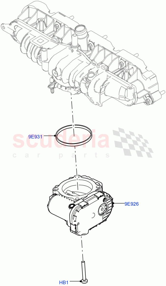 Throttle Housing(2.0L AJ20P4 Petrol Mid PTA,Changsu (China)) of Land Rover Land Rover Discovery Sport (2015+) [2.0 Turbo Petrol AJ200P]