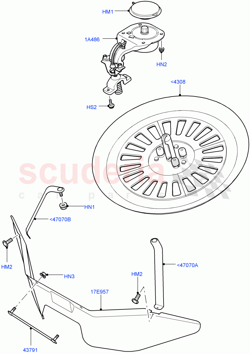 Spare Wheel Carrier ((V) FROMAA000001) of Land Rover Land Rover Discovery 4 (2010-2016) [4.0 Petrol V6]