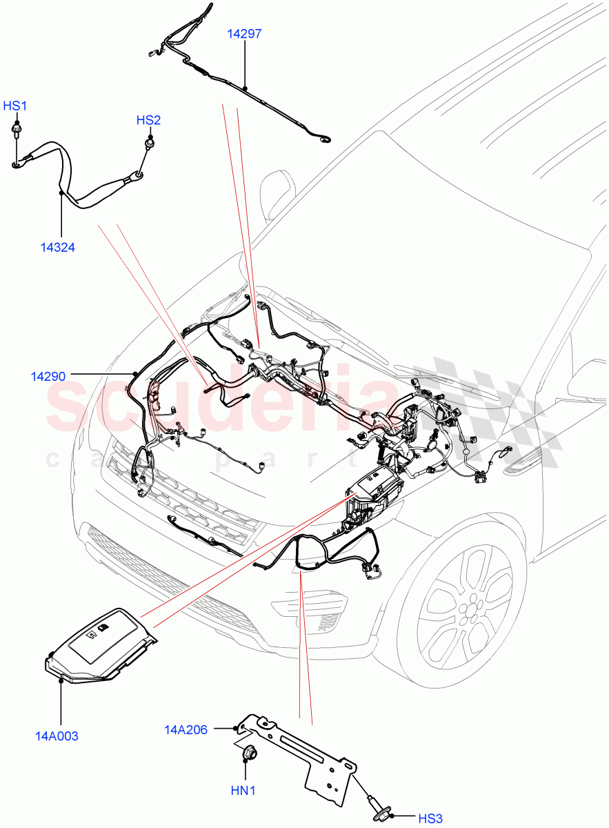 Electrical Wiring - Engine And Dash(Engine Compartment)(Itatiaia (Brazil))((V)FROMGT000001) of Land Rover Land Rover Discovery Sport (2015+) [1.5 I3 Turbo Petrol AJ20P3]