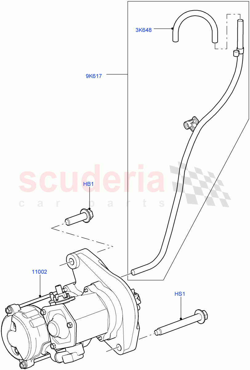 Starter Motor (5.0L OHC SGDI SC V8 Petrol - AJ133, Standard Electric Starter Motor, 5.0L P AJ133 DOHC CDA S/C Enhanced, 5.0 Petrol AJ133 DOHC CDA) of Land Rover Land Rover Range Rover (2012-2021) [5.0 OHC SGDI SC V8 Petrol]
