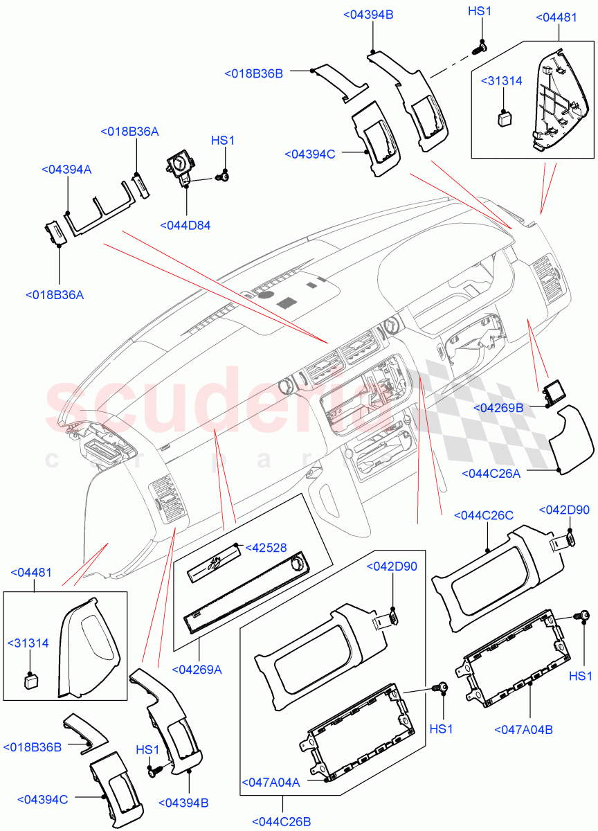 Instrument Panel(Centre, External) of Land Rover Land Rover Range Rover (2012-2021) [5.0 OHC SGDI SC V8 Petrol]