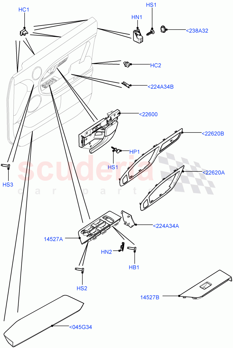 Front Door Trim Installation(5 Door,Halewood (UK)) of Land Rover Land Rover Range Rover Evoque (2012-2018) [2.0 Turbo Diesel]