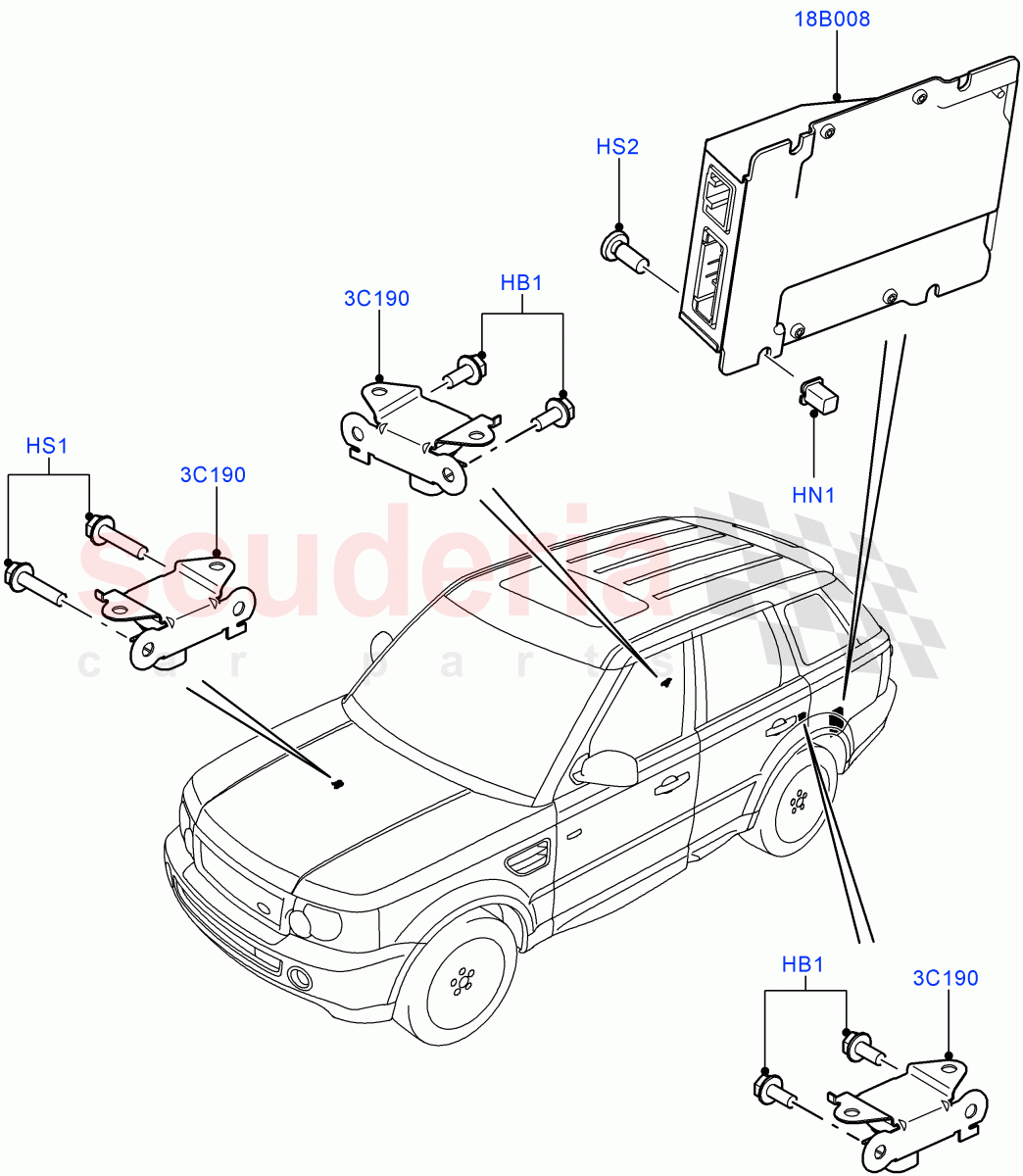 Electronic Damper Control(Less Armoured,With Continuous Variable Damping)((V)FROMAA000001) of Land Rover Land Rover Range Rover Sport (2010-2013) [3.0 Diesel 24V DOHC TC]