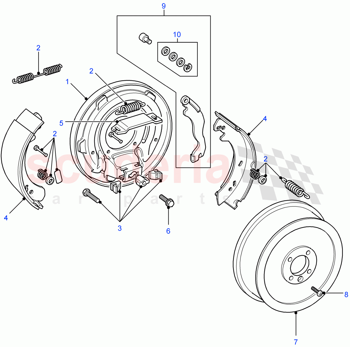 Transmission Brake-Direct Entry Cable((V)FROM7A000001) of Land Rover Land Rover Defender (2007-2016)