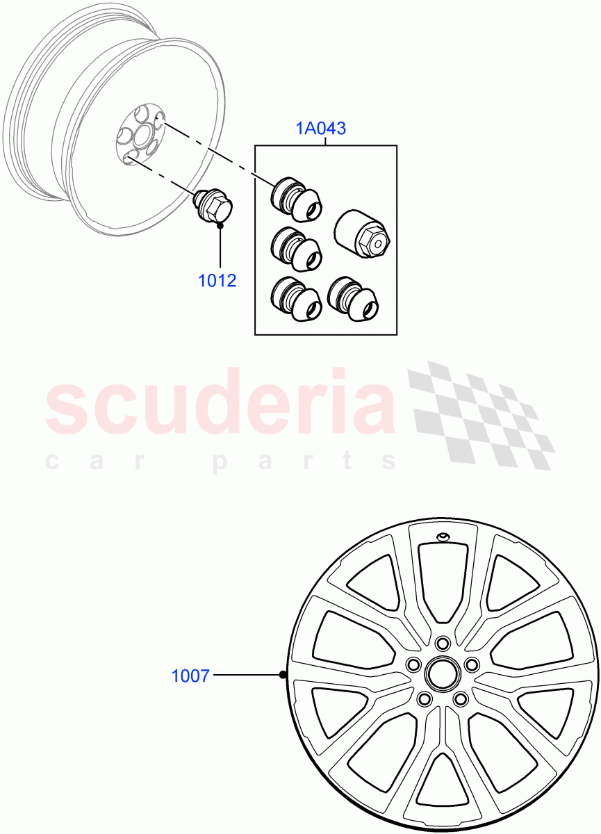 Accessory Wheels(Halewood (UK)) of Land Rover Land Rover Range Rover Evoque (2019+) [2.0 Turbo Diesel AJ21D4]