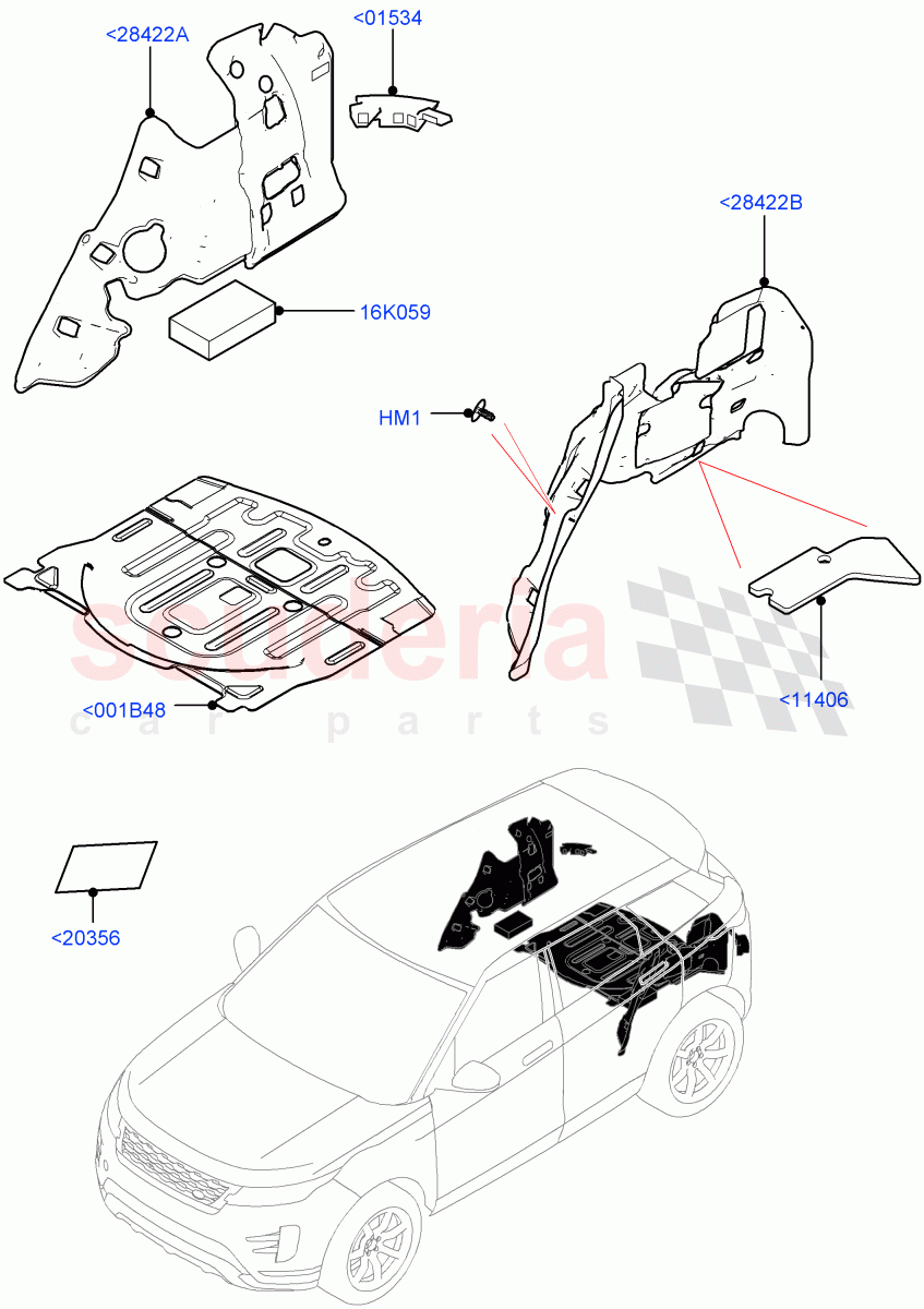 Insulators - Rear (Changsu (China)) of Land Rover Land Rover Range Rover Evoque (2019+) [2.0 Turbo Petrol AJ200P]