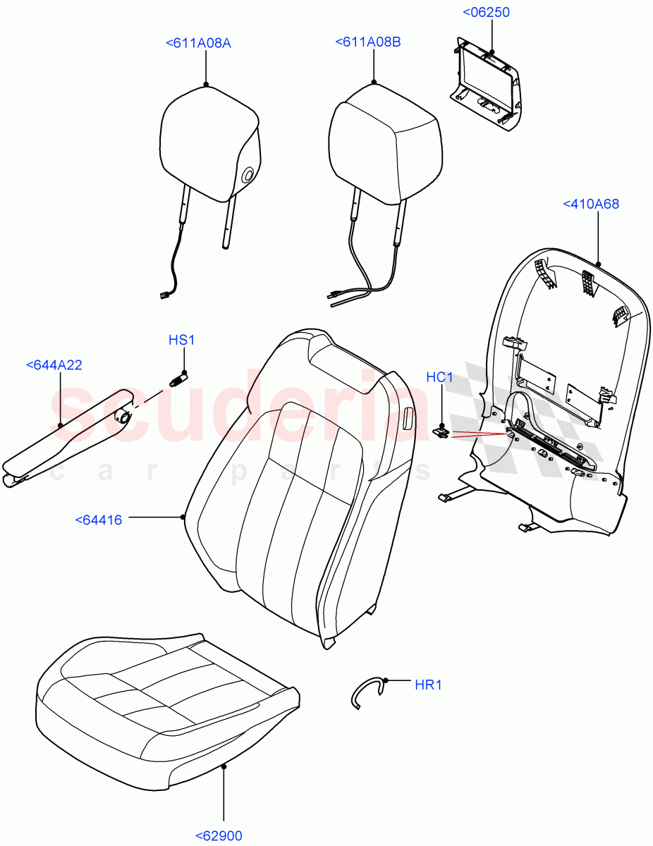 Front Seat Covers(Leather/Suede)((V)FROMKA000001) of Land Rover Land Rover Range Rover Sport (2014+) [3.0 I6 Turbo Diesel AJ20D6]