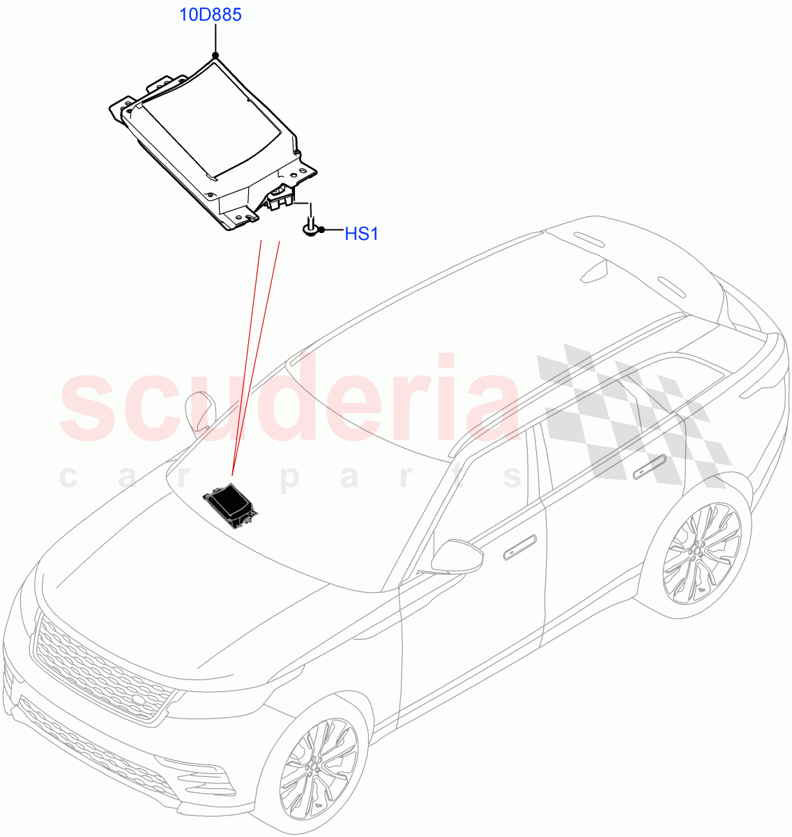 Head Up Display Module (Head Up Display) of Land Rover Land Rover Range Rover Velar (2017+) [5.0 OHC SGDI SC V8 Petrol]