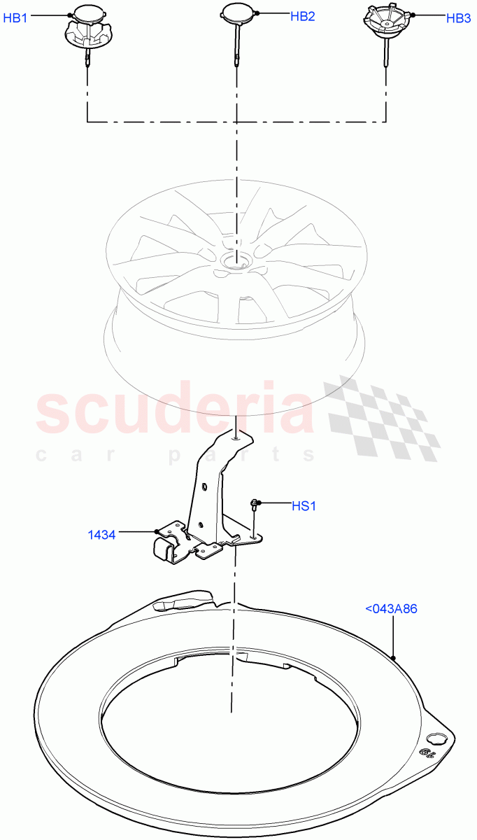 Spare Wheel Carrier ((V) FROMJA000001) of Land Rover Land Rover Range Rover (2012-2021) [2.0 Turbo Petrol GTDI]