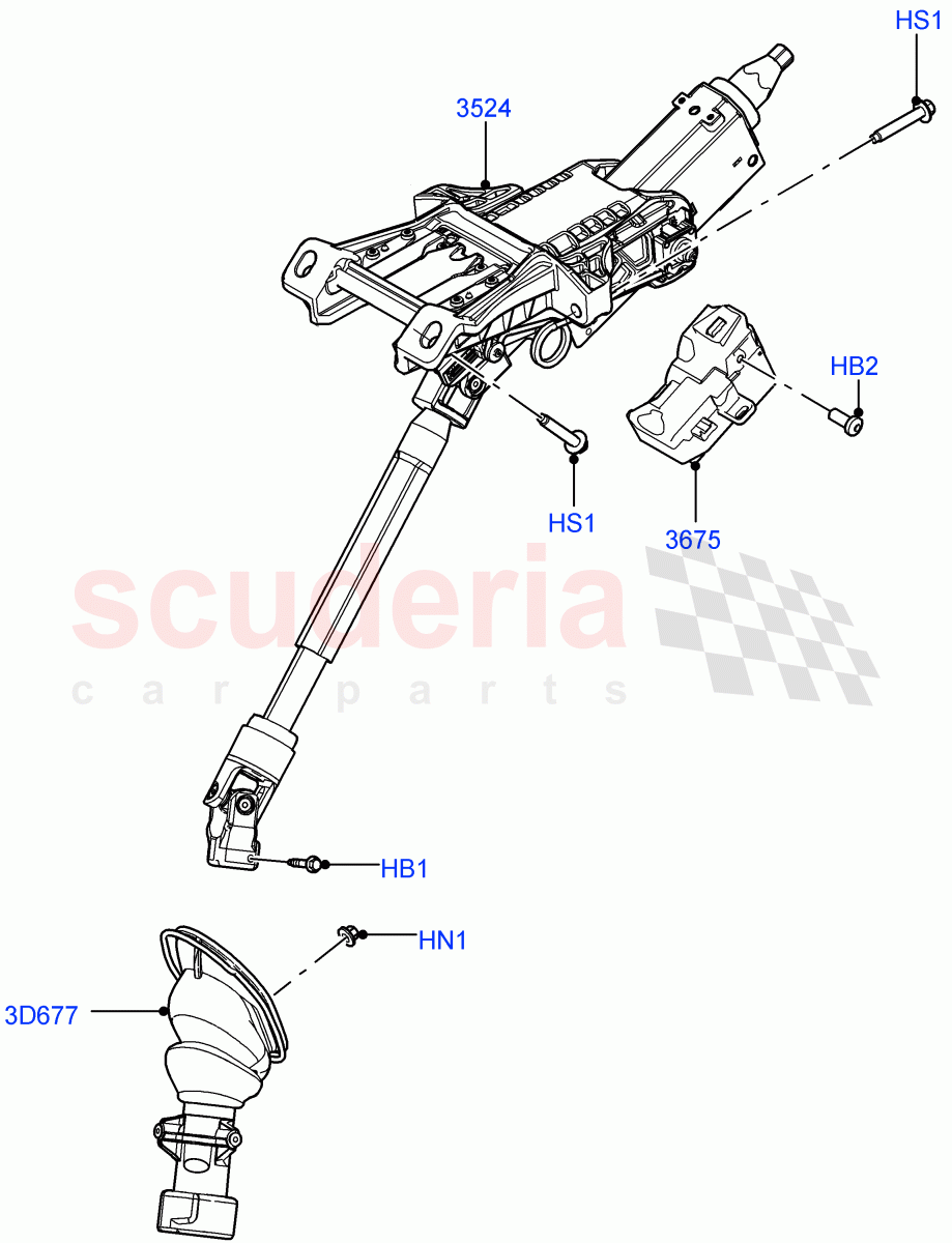 Steering Column (Changsu (China)) of Land Rover Land Rover Range Rover Evoque (2019+) [1.5 I3 Turbo Petrol AJ20P3]
