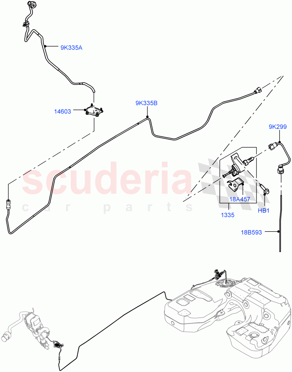 Auxiliary Fuel Fired Pre-Heater (Heater Fuel Supply) (Fuel Heater W/Pk Heat With Remote, Premium Air Conditioning-Front/Rear, Fuel Fired Heater With Park Heat, With Fuel Fired Heater) of Land Rover Land Rover Defender (2020+) [3.0 I6 Turbo Petrol AJ20P6]
