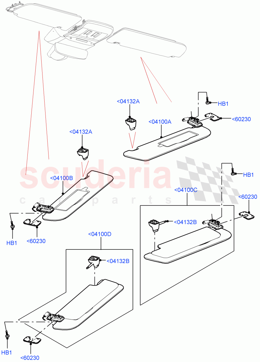 Headlining And Sun Visors(Interior Trim - Morzine) of Land Rover Land Rover Range Rover (2022+) [4.4 V8 Turbo Petrol NC10]