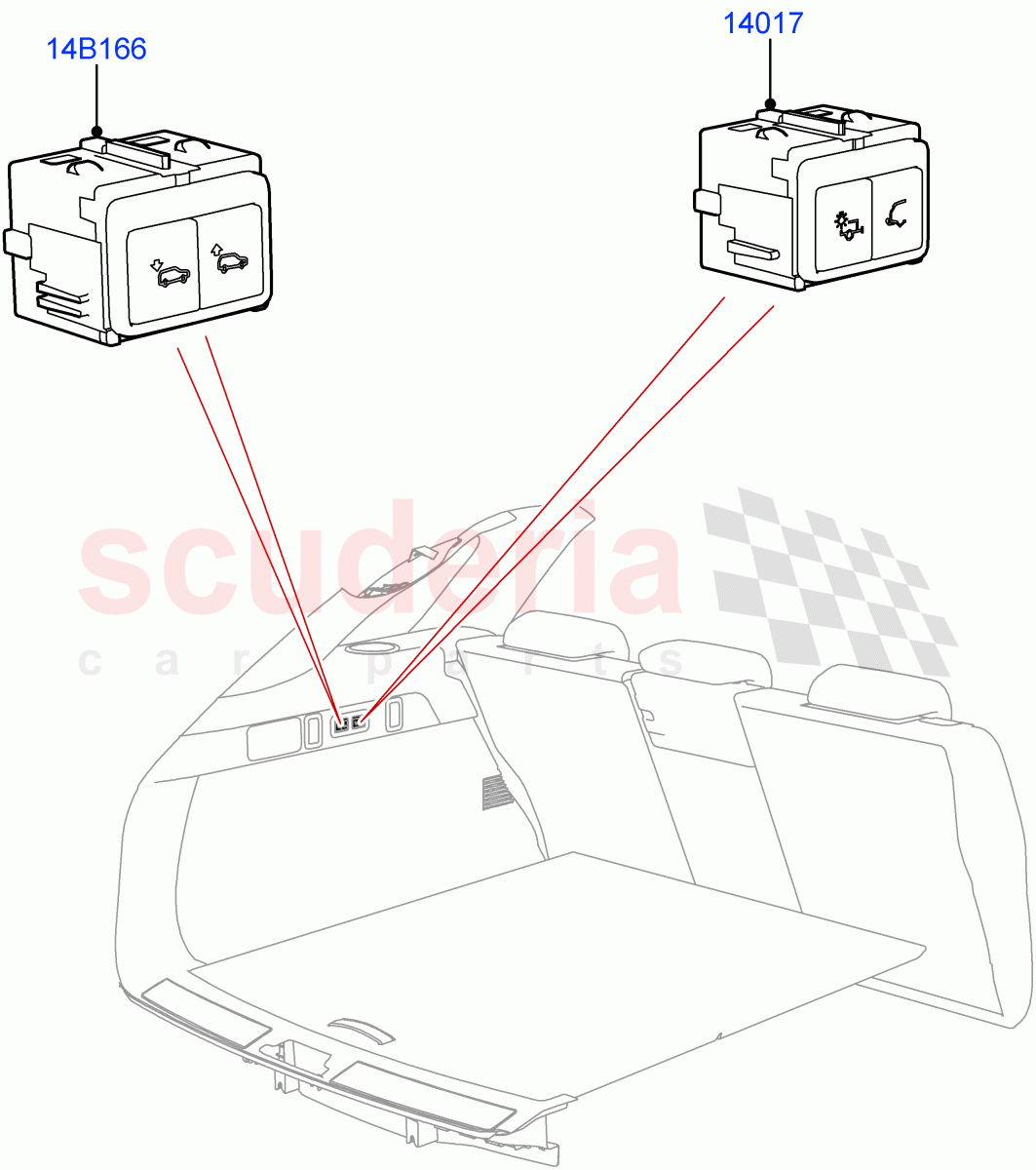 Switches(Luggage Compartment) of Land Rover Land Rover Range Rover Velar (2017+) [3.0 I6 Turbo Petrol AJ20P6]