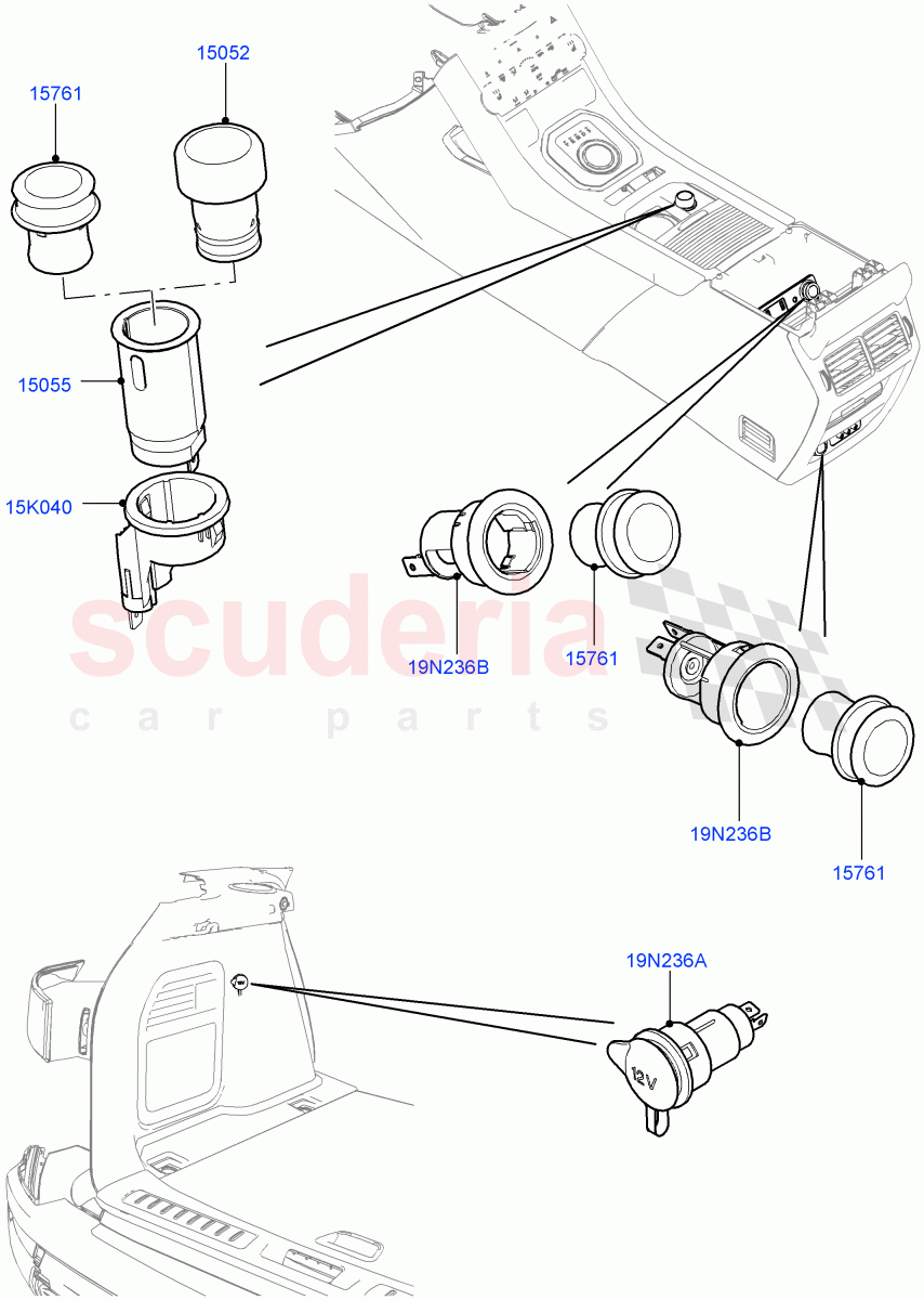 Auxiliary Electrical Power Points(Halewood (UK)) of Land Rover Land Rover Range Rover Evoque (2012-2018) [2.0 Turbo Diesel]