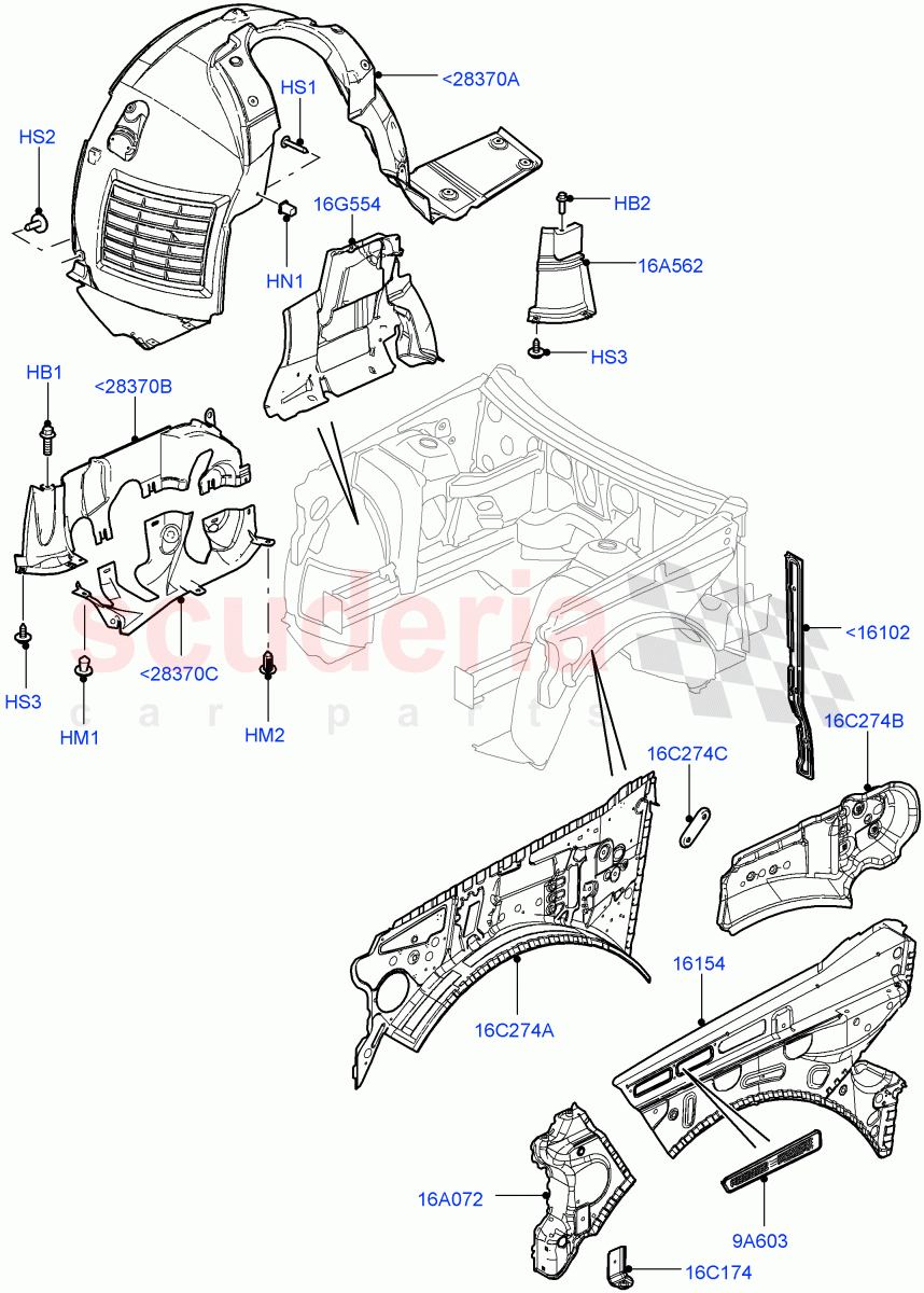 Front Panels, Aprons & Side Members(Apron)((V)FROMAA000001) of Land Rover Land Rover Range Rover (2010-2012) [5.0 OHC SGDI SC V8 Petrol]