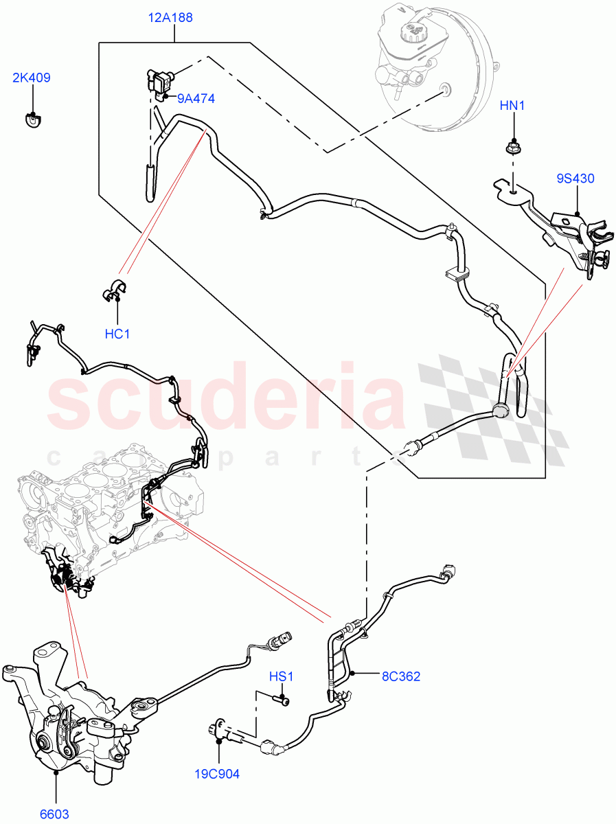 Vacuum Control And Air Injection(Solihull Plant Build)(2.0L I4 High DOHC AJ200 Petrol,RHD)((V)FROMJA000001) of Land Rover Land Rover Discovery 5 (2017+) [2.0 Turbo Petrol AJ200P]