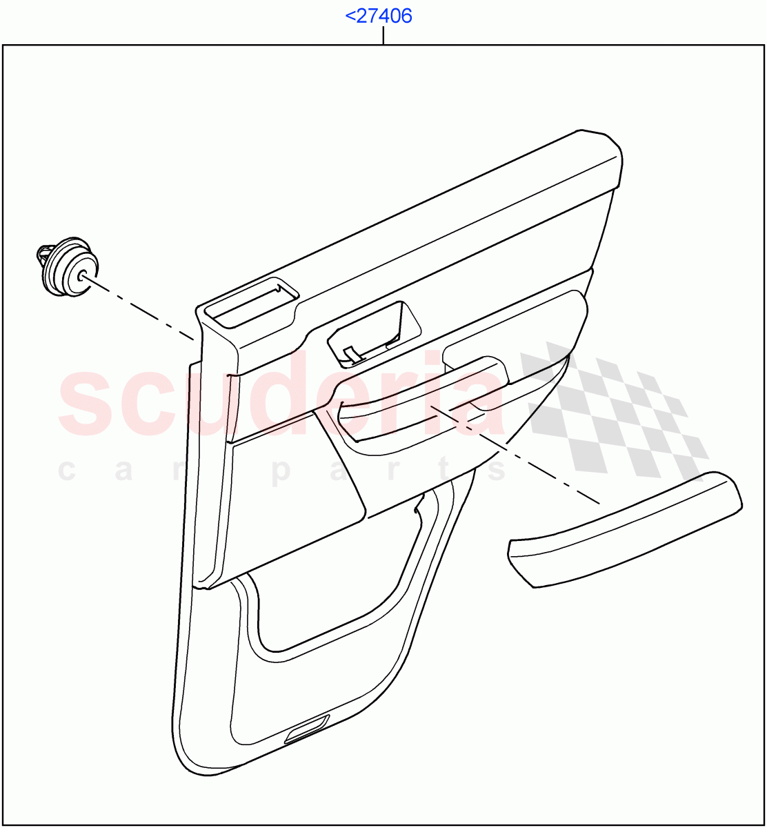 Rear Door Trim Panels((V)TO9A999999) of Land Rover Land Rover Range Rover Sport (2005-2009) [2.7 Diesel V6]