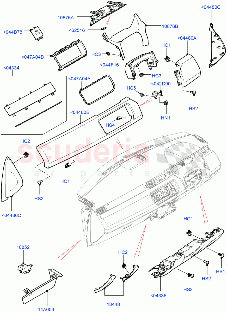 Instrument Panel(Lower)(Halewood (UK)) of Land Rover Land Rover Range Rover Evoque (2012-2018) [2.0 Turbo Petrol GTDI]