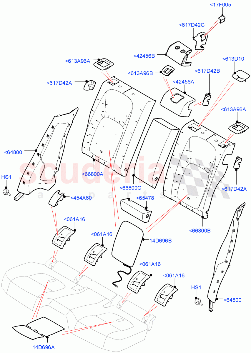 Rear Seat Pads/Valances & Heating of Land Rover Land Rover Range Rover Velar (2017+) [2.0 Turbo Petrol AJ200P]