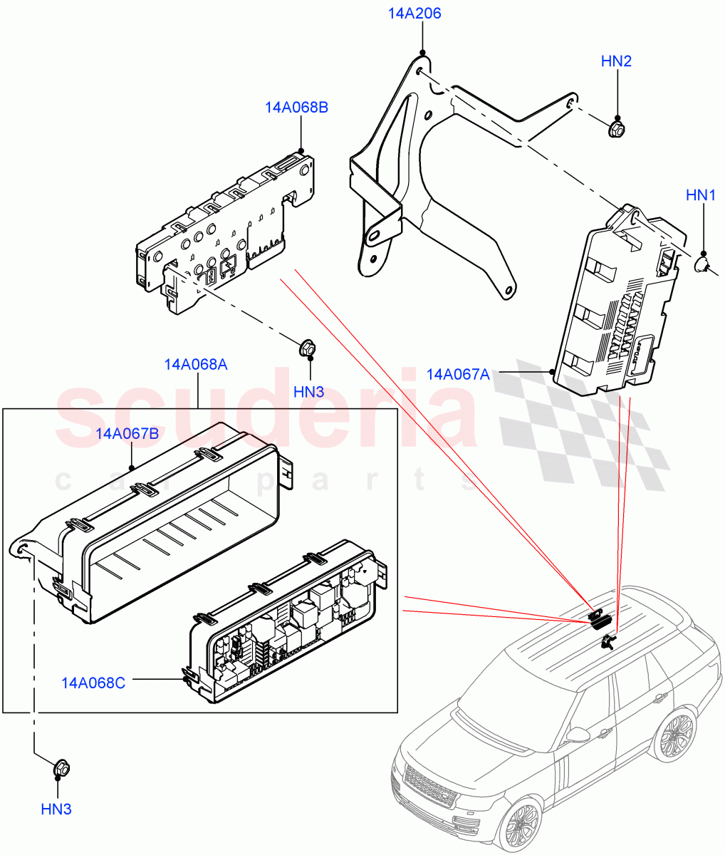 Fuses, Holders And Circuit Breakers (Rear) of Land Rover Land Rover Range Rover (2012-2021) [2.0 Turbo Petrol AJ200P]