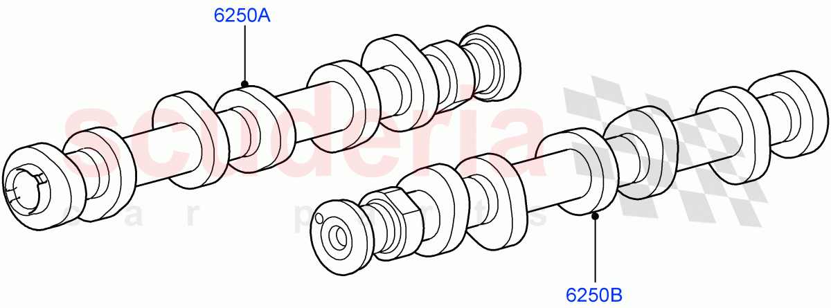 Camshaft (Cologne V6 4.0 EFI (SOHC)) ((V) FROMAA000001) of Land Rover Land Rover Discovery 4 (2010-2016) [4.0 Petrol V6]