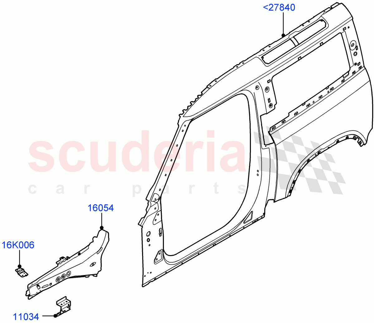 Side Panels - Outer (Short Wheelbase) of Land Rover Land Rover Defender (2020+) [5.0 OHC SGDI SC V8 Petrol]