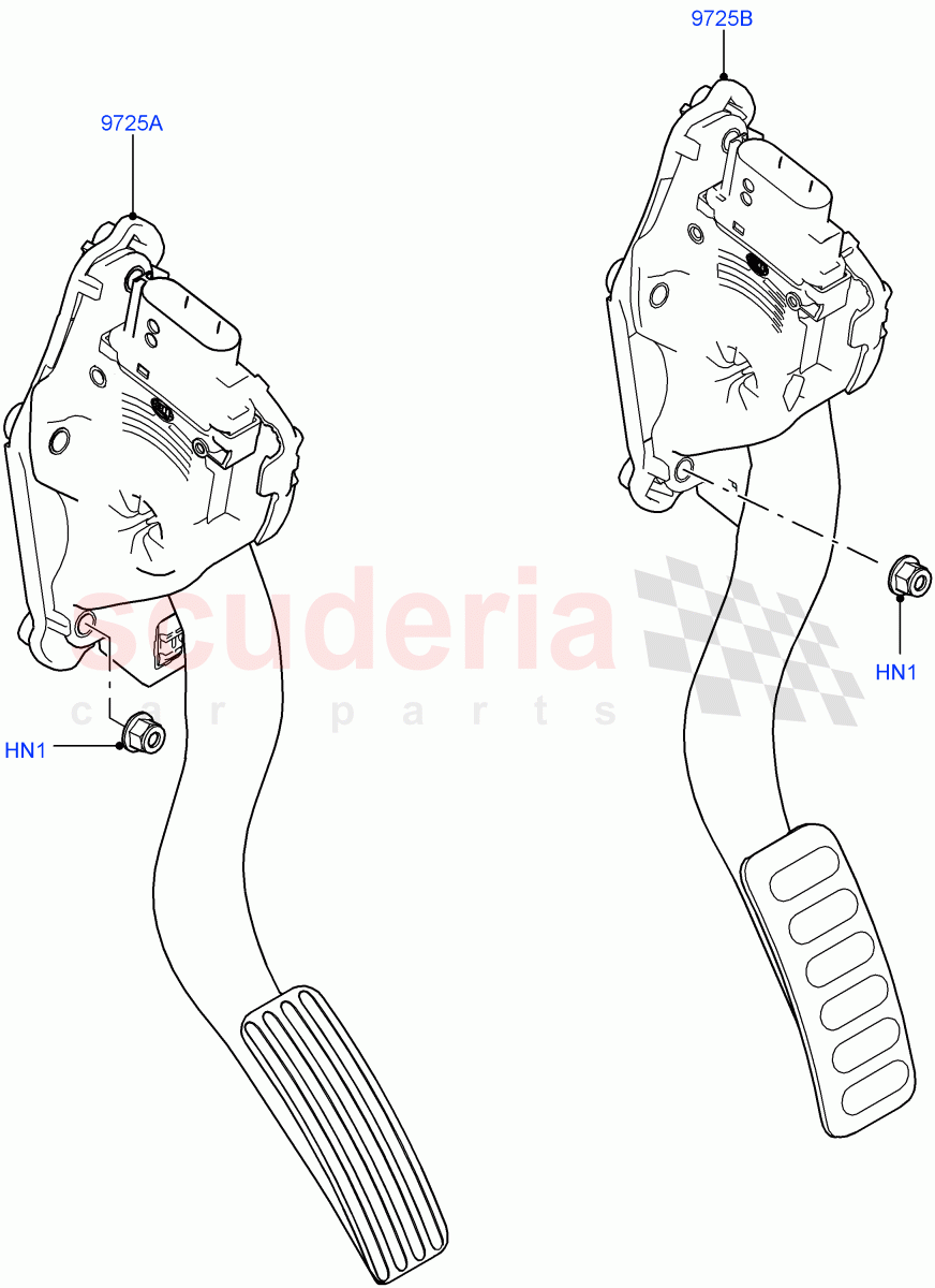 Accelerator/Injection Pump Controls(4.4L DOHC DITC V8 Diesel) of Land Rover Land Rover Range Rover (2012-2021) [4.4 DOHC Diesel V8 DITC]